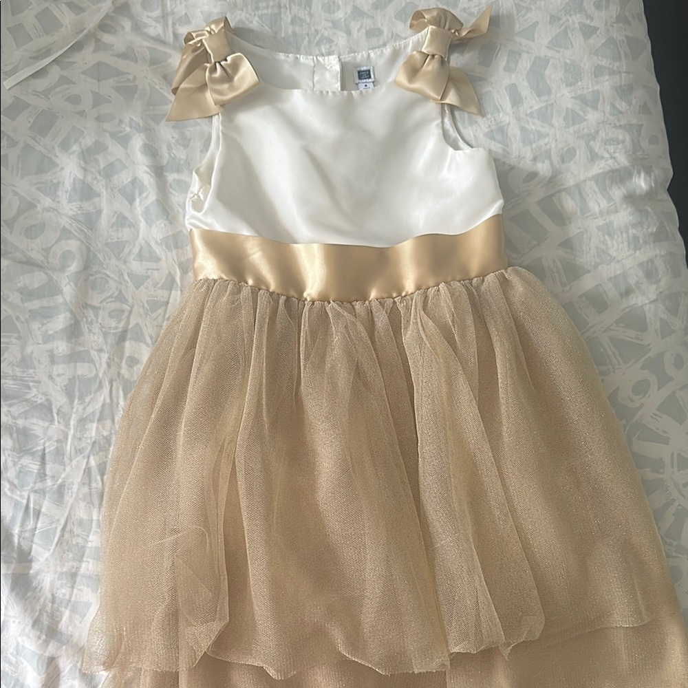 Janie and Jack Ivory Satin Dress
